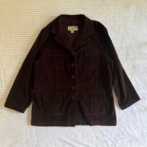 Size XL Havanna Jack's Cafe Retro  Brown Corduroy Button Down Jacket